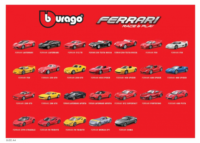 Bburago Collezione 1/43 Ferrari Race & Play by May Cheong Toy Products Factory Limited
