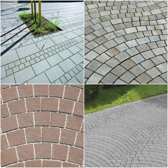 ARTE Grey and Segmental Arch Pavers by Semmelrock International GmbH